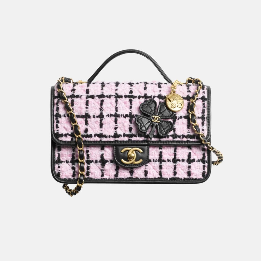 Flap Bag Top Handle In Wool Tweed And Calfskin Chanel – Гарантія оригінальності – боковий вид