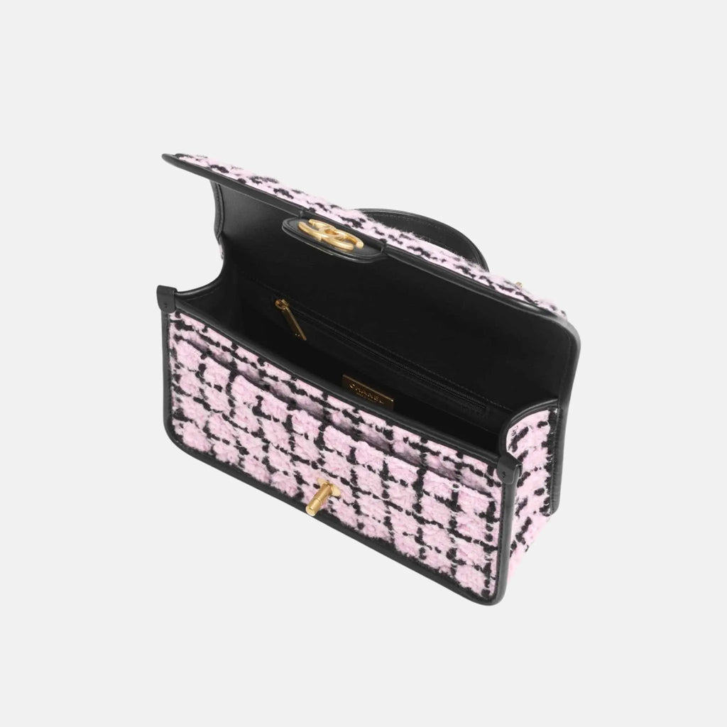 Flap Bag Top Handle In Wool Tweed And Calfskin Chanel – Гарантія оригінальності – вид ззаду