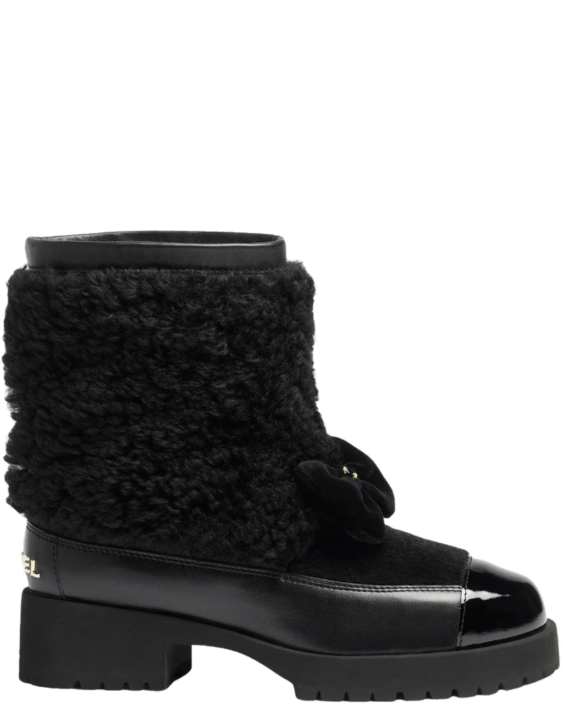 Ankle Boots Black Woolly Lamb Veal Varnished Lamb & Veal Chanel оригінал – Купити в Україні