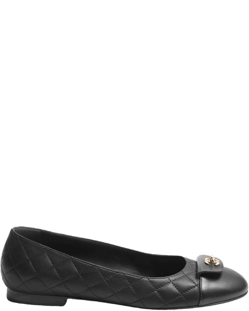 Оригінальна Ballet Flats Calfskin And Lambskin Black Chanel