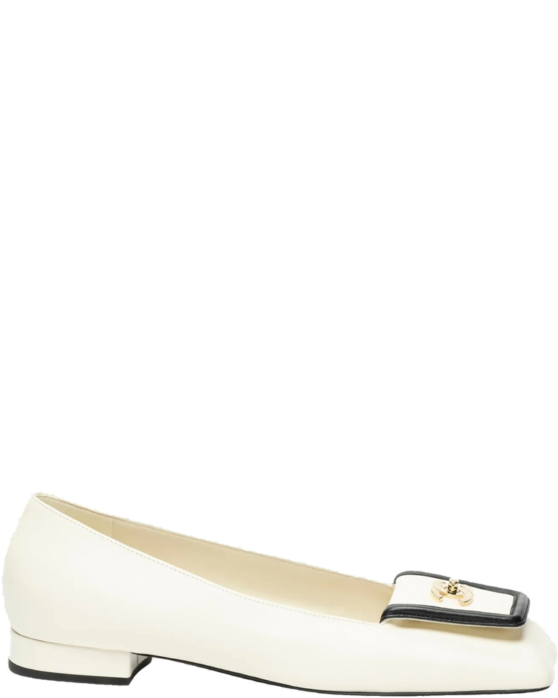 Оригінальна Ballet Flats In Lambskin Ivory & Black Chanel