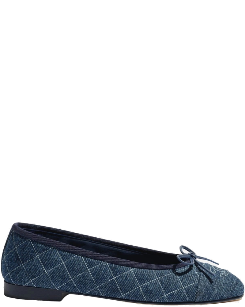 Ballet Flats In Tweed And Fabric Denim Chanel – Гарантія оригінальності
