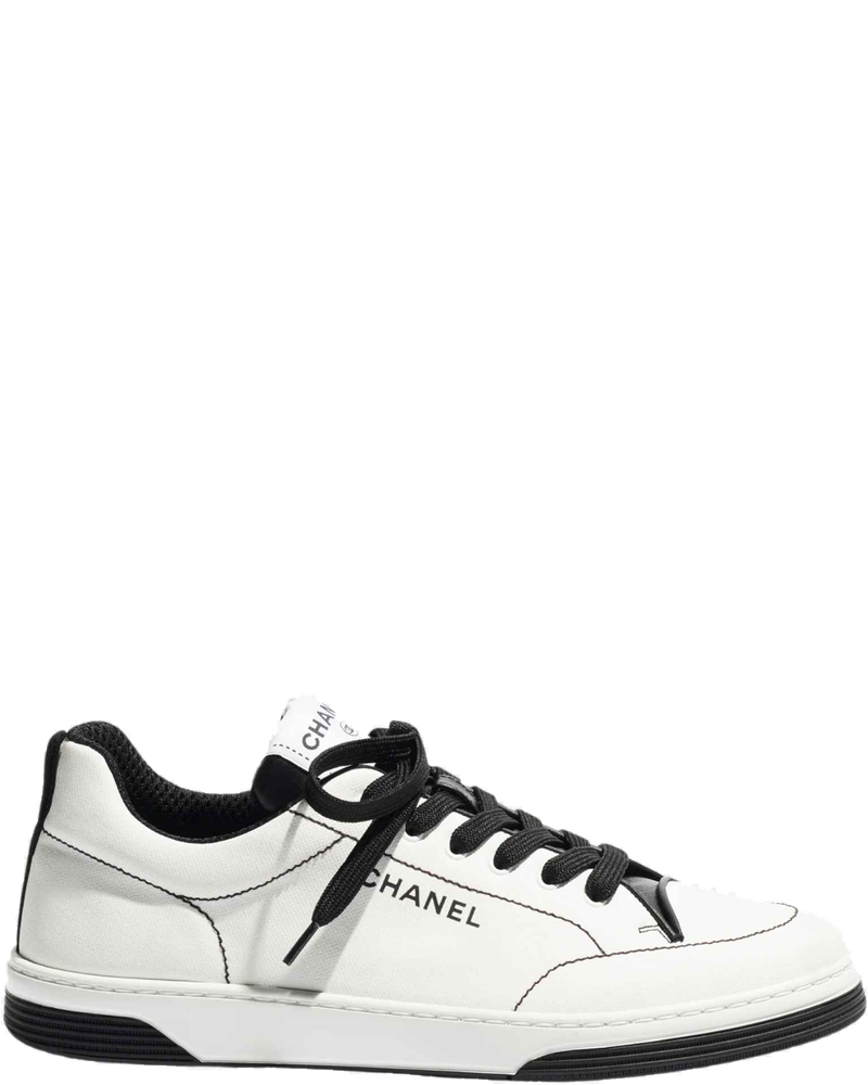 Оригінальна Trainers Sneaker Cotton White And Black Chanel