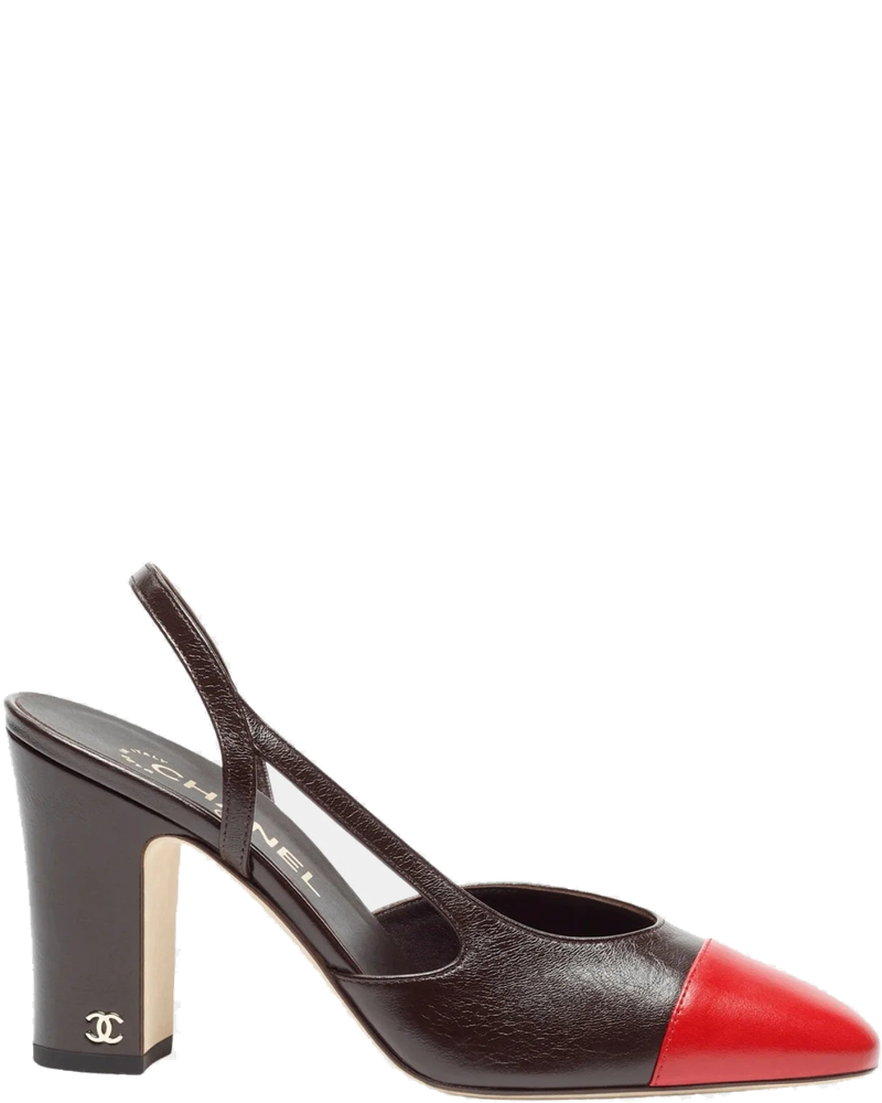 Оригінальна Slingbacks In Crumpled Shiny Lambskin Chanel
