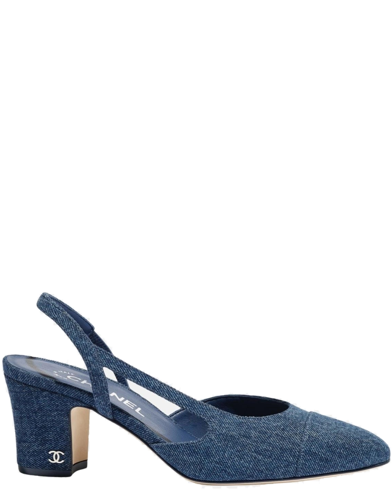 Heeled Slingbacks In Denim Chanel оригінал – Купити в Україні