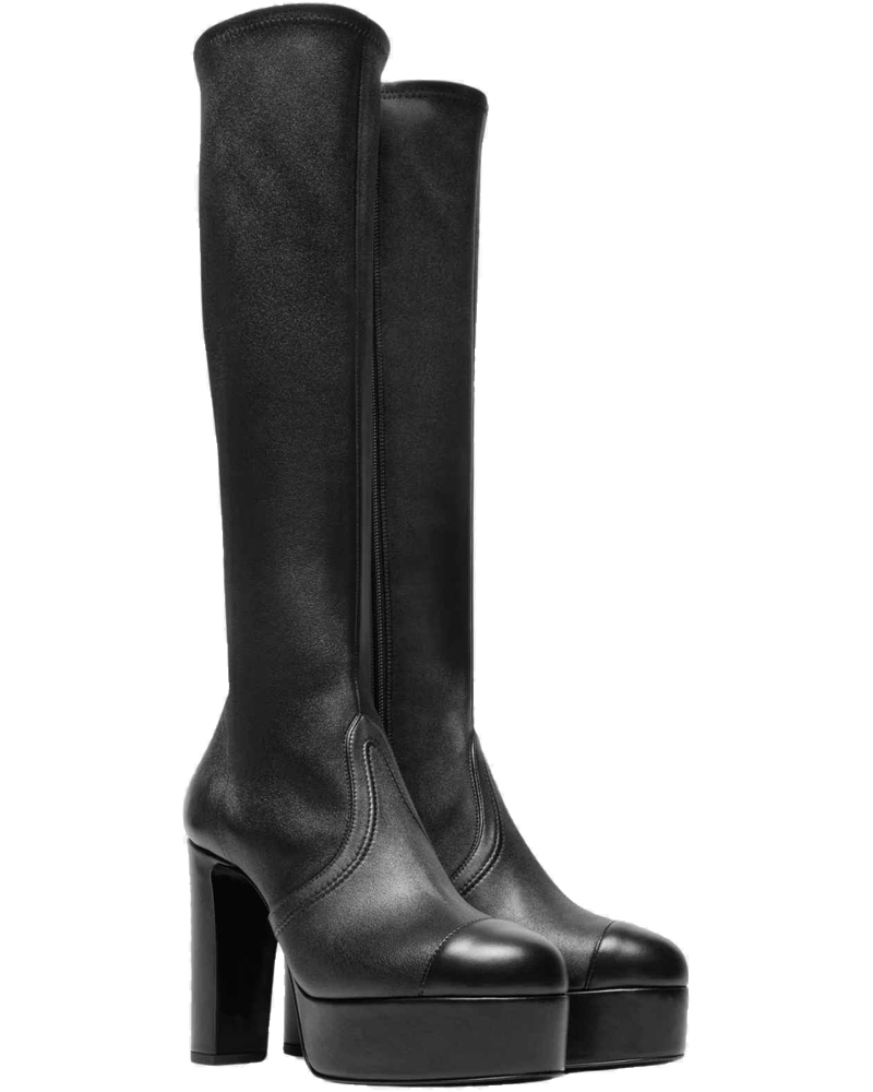 Оригінальна High Boots Stretch Lambskin And Lambskin Black Chanel