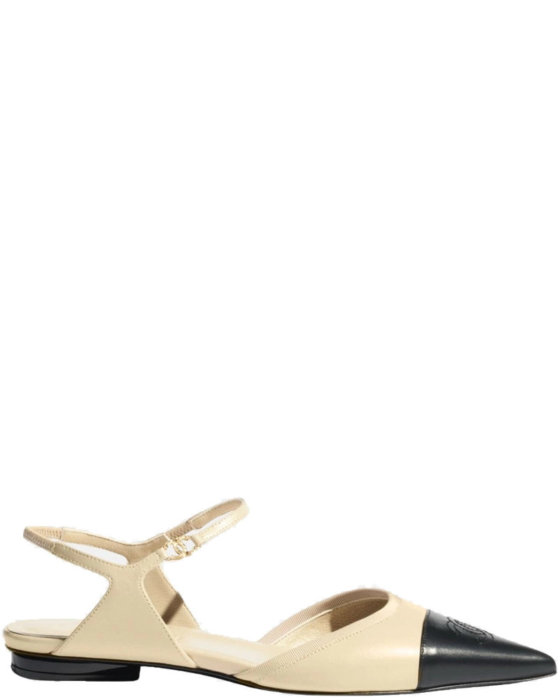 Slingbacks Beige In Iridescent Lambskin Chanel – Гарантія оригінальності