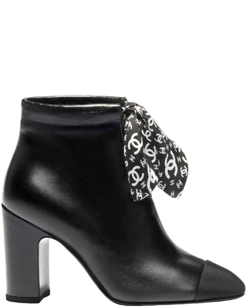 Short Boots In Lambskin Silk And Grosgrain Chanel – Гарантія оригінальності