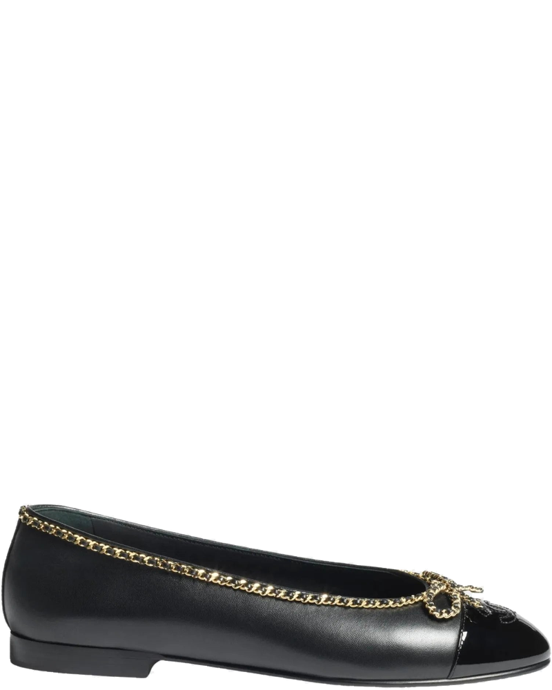 Оригінальна Ballerinas In Lambskin And Varnished Calfskin Chanel