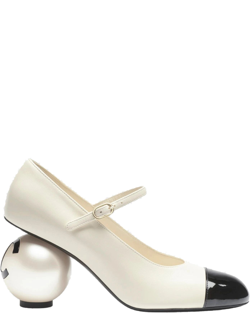 Mary Janes Lambskin Patent Calfskin & Imitation Pearls Black Chanel – Гарантія оригінальності