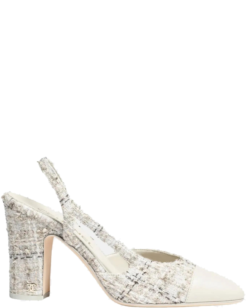 Оригінальна Slingbacks In Wool Tweed And Lambskin Chanel