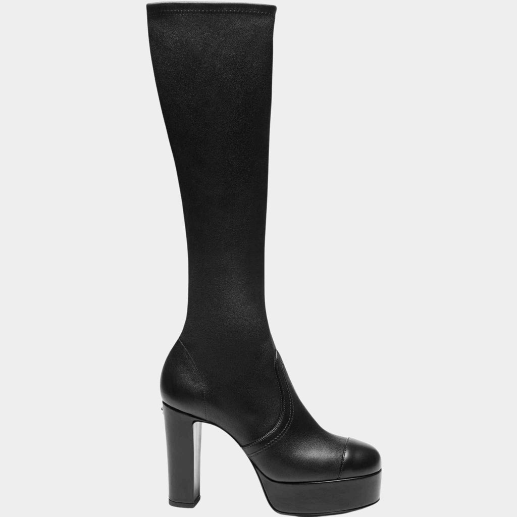 Оригінальна High Boots Stretch Lambskin And Lambskin Black Chanel – вид ззаду