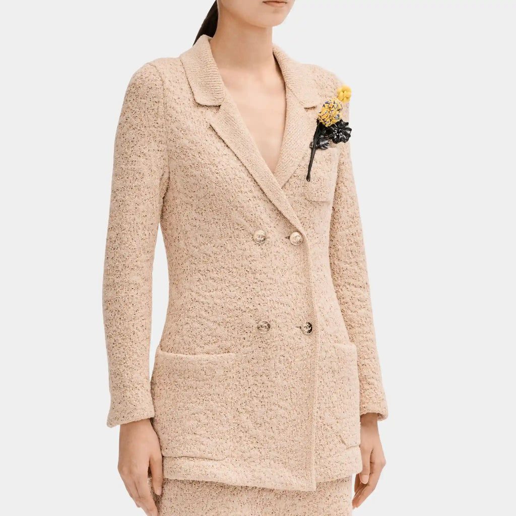 Jacket In Beige Silk And Cotton Chanel оригінал – Купити в Україні – боковий вид