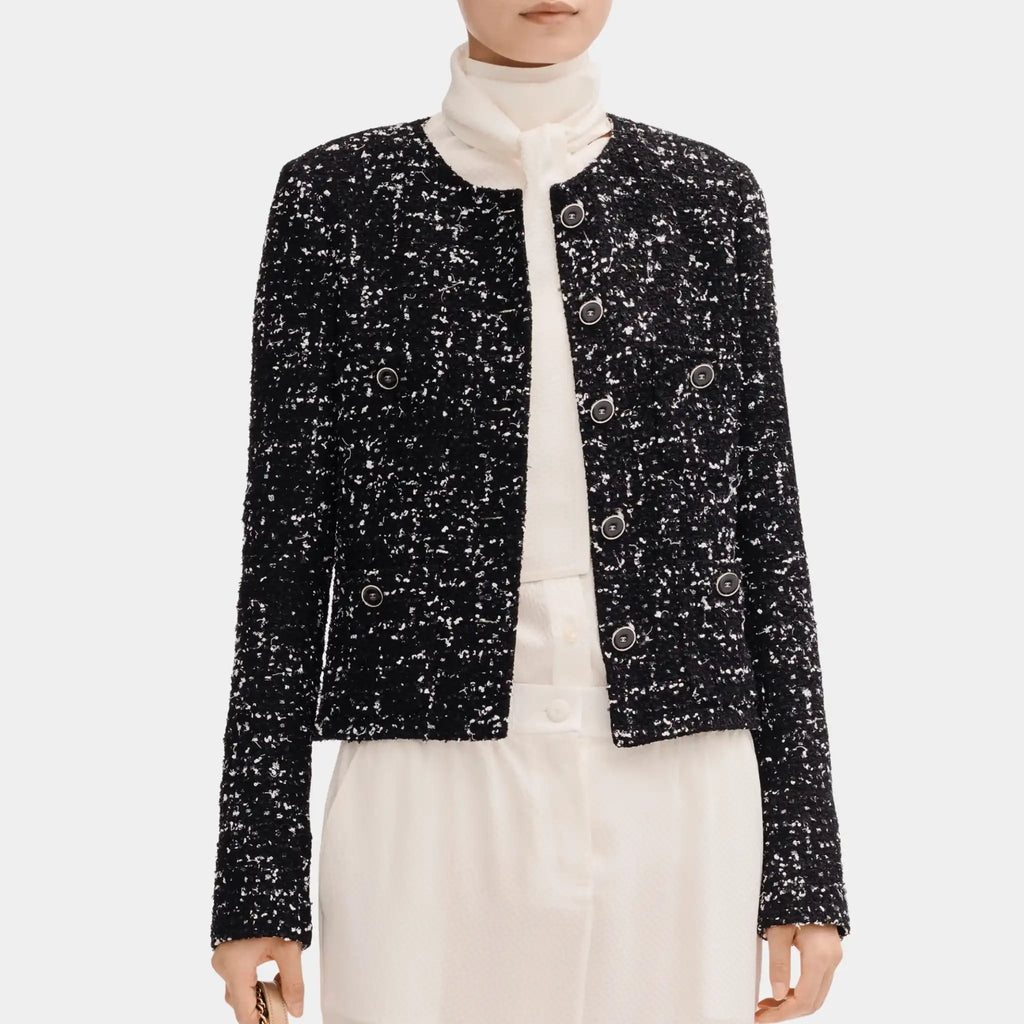 Оригінальна Jacket In Black And White Tweed Chanel – боковий вид