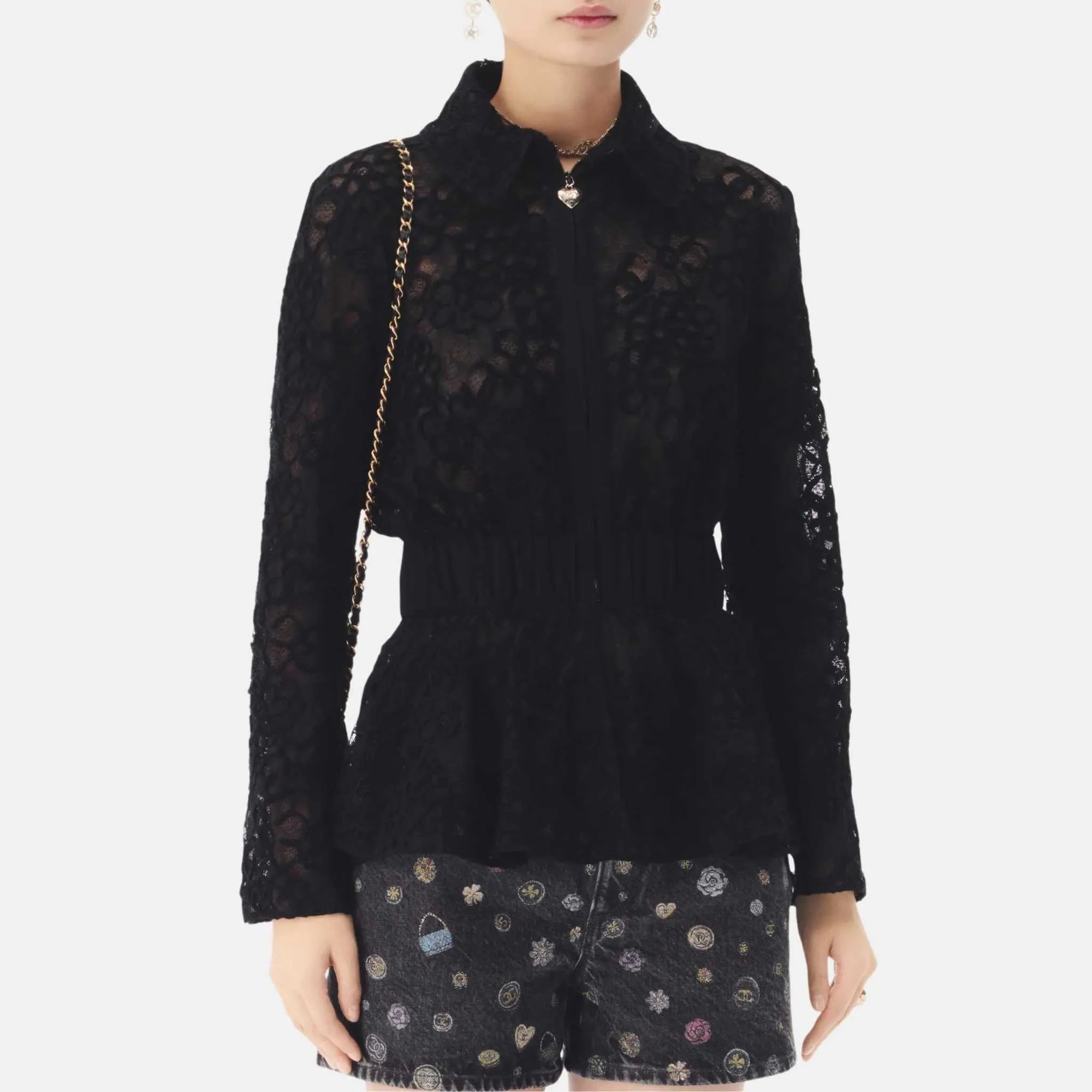 Jacket In Cotton Lace Chanel оригінал – Купити в Україні – вид ззаду