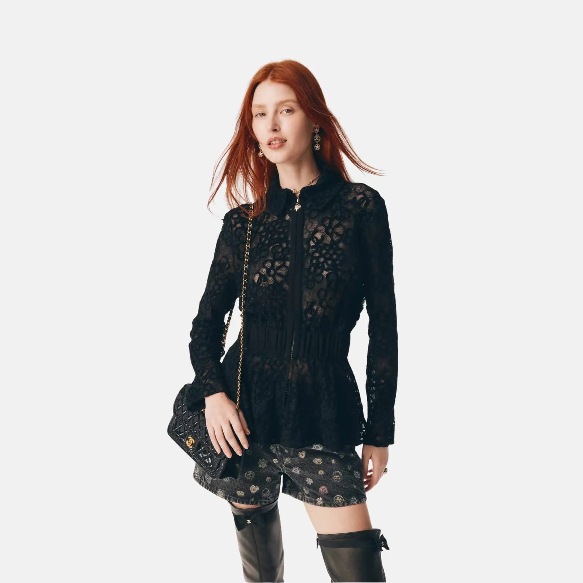 Jacket In Cotton Lace Chanel оригінал – Купити в Україні – боковий вид