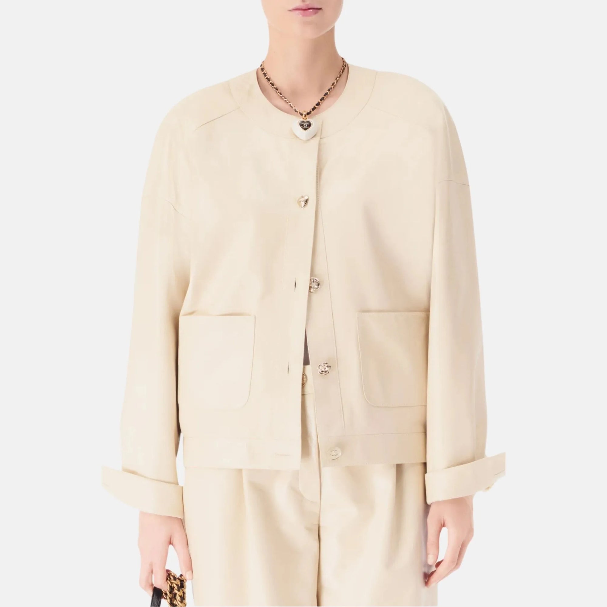 Jacket In Lambskin Chanel – Гарантія оригінальності – вид ззаду