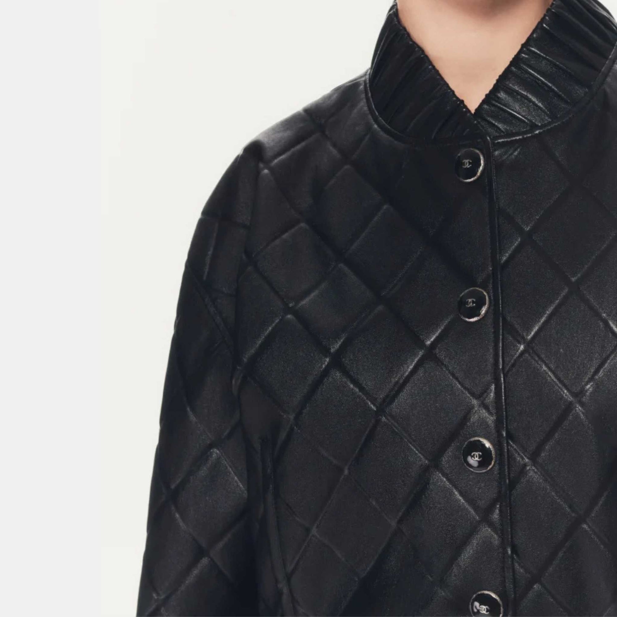 Jacket Lambskin Black Chanel оригінал – Купити в Україні – вид ззаду