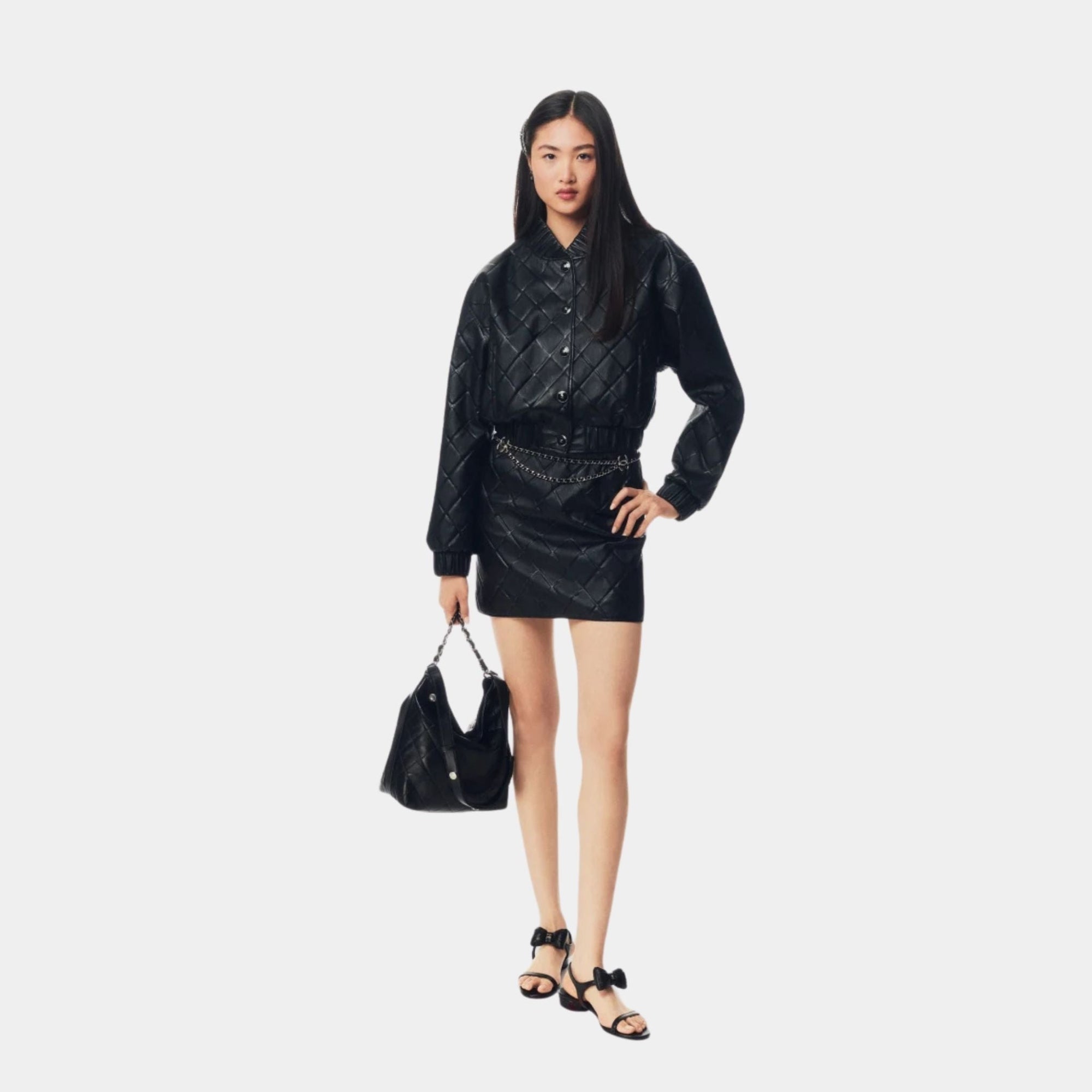 Jacket Lambskin Black Chanel оригінал – Купити в Україні – боковий вид