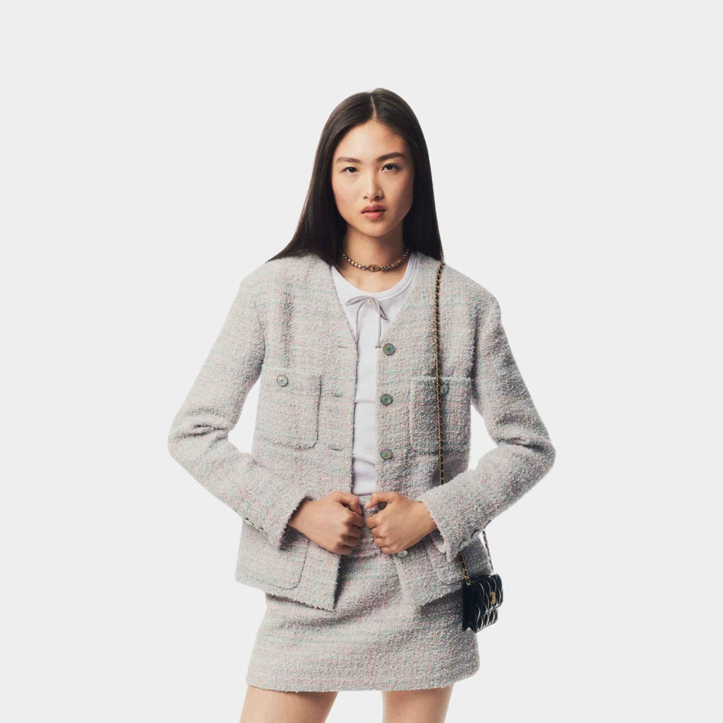Jacket Tweed Multicolour Chanel – Гарантія оригінальності – вид ззаду