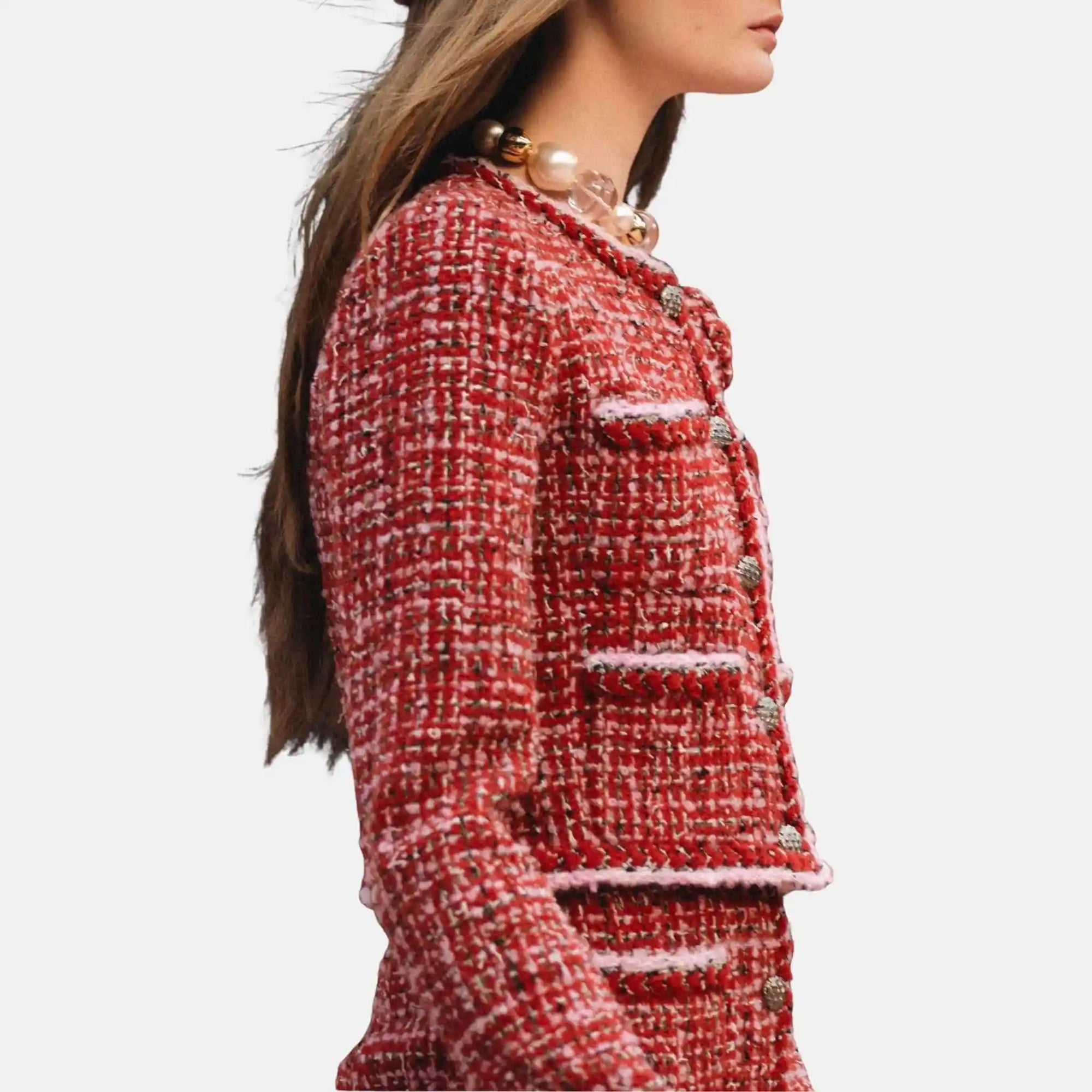 Оригінальна Jacket Tweed Red Chanel – вид ззаду