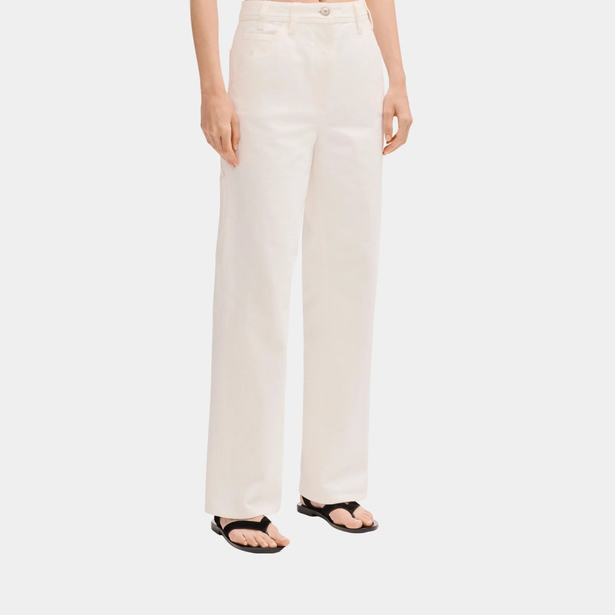 Jeans In White Washed Out Denim Chanel – Гарантія оригінальності – боковий вид