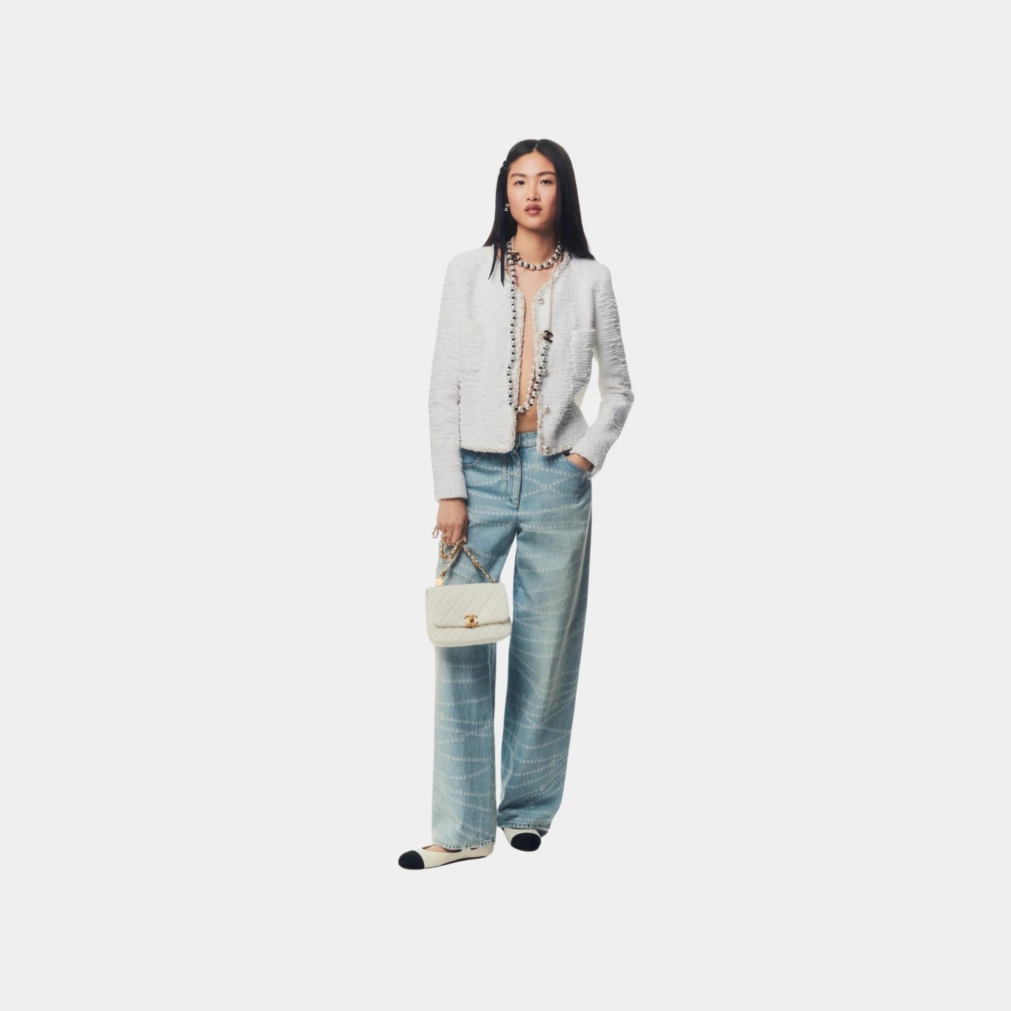 Jeans Printed Washed Denim Light Blue Chanel оригінал – Купити в Україні – боковий вид