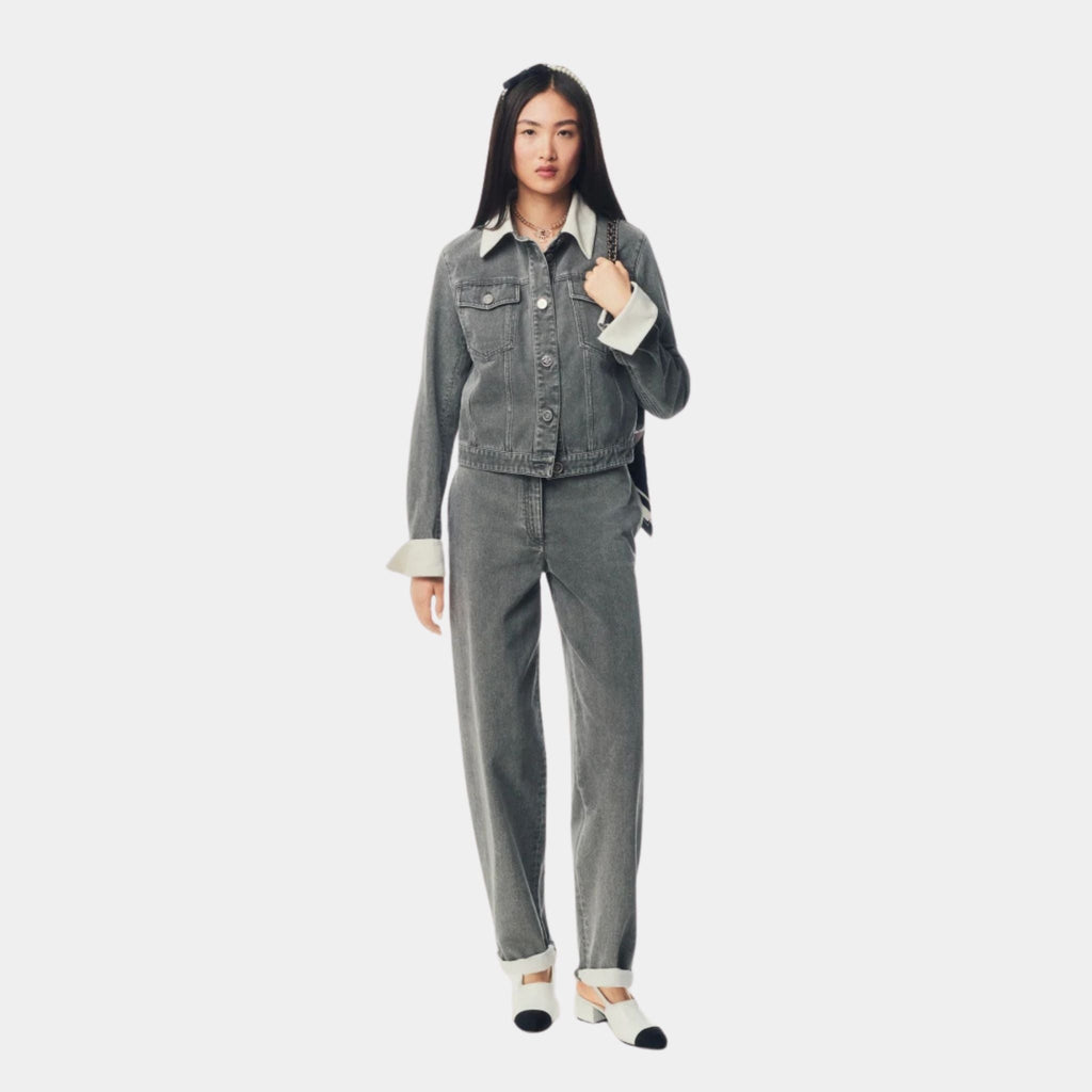 Jeans Washed Out Denim Grey White Chanel оригінал – Купити в Україні – боковий вид