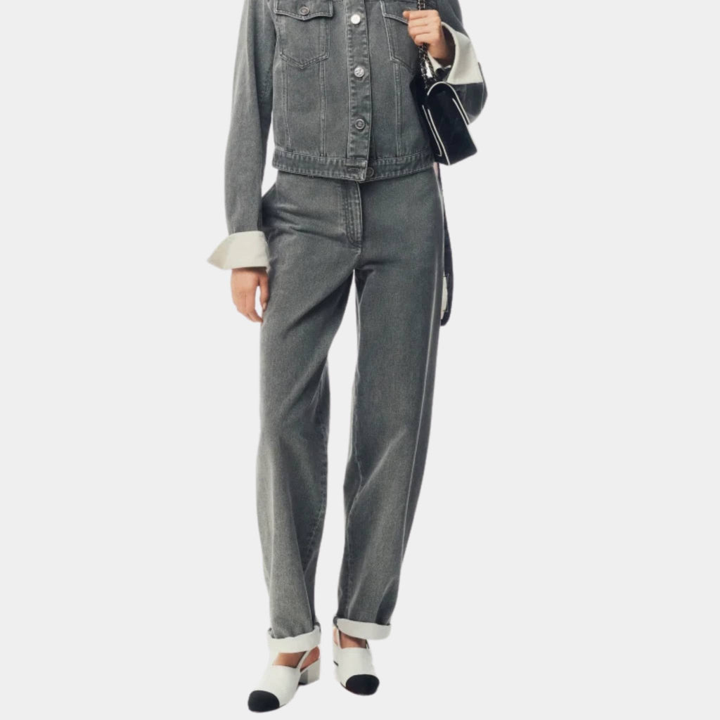 Jeans Washed Out Denim Grey White Chanel оригінал – Купити в Україні – вид ззаду