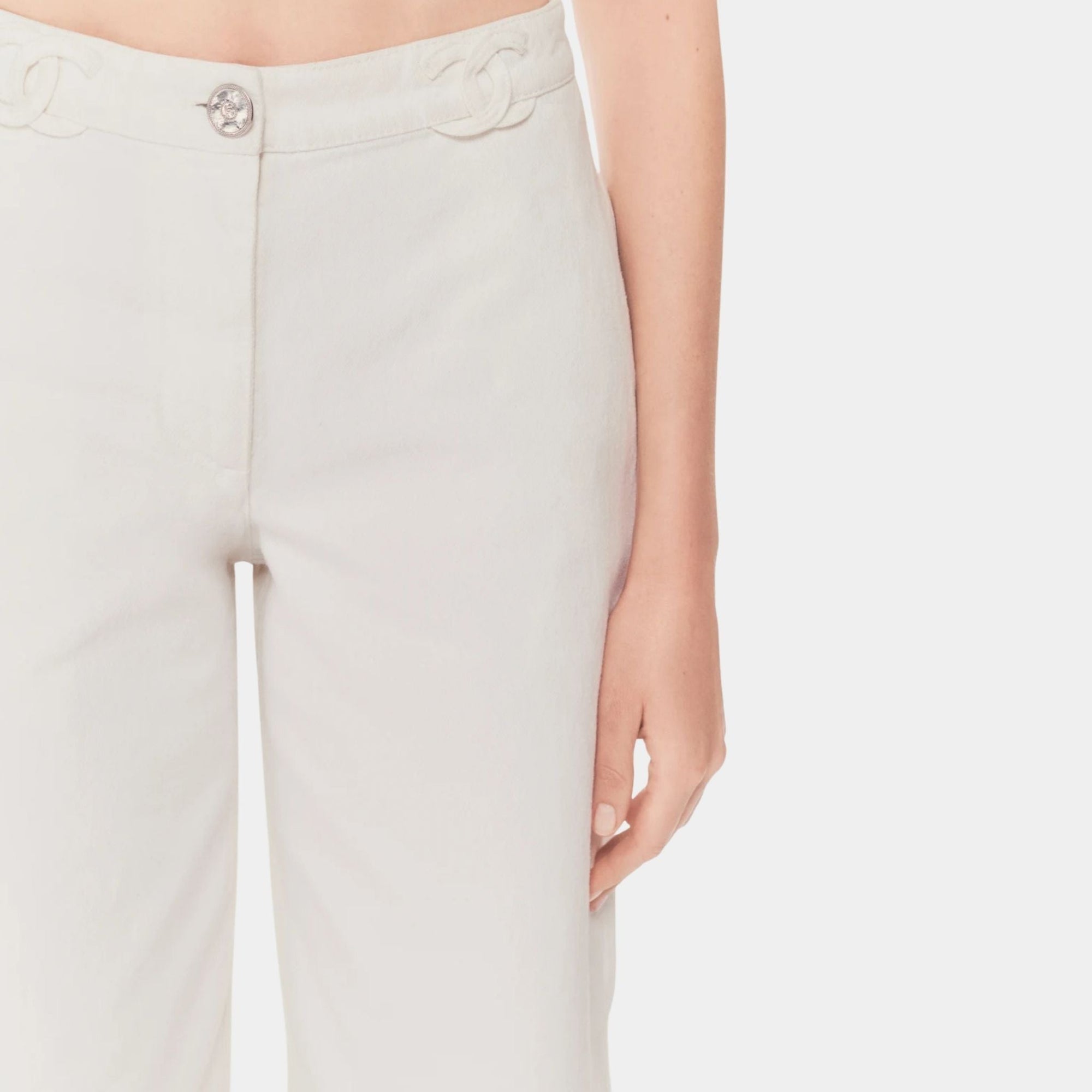 Jeans Washed Out Denim White Chanel оригінал – Купити в Україні – вид ззаду