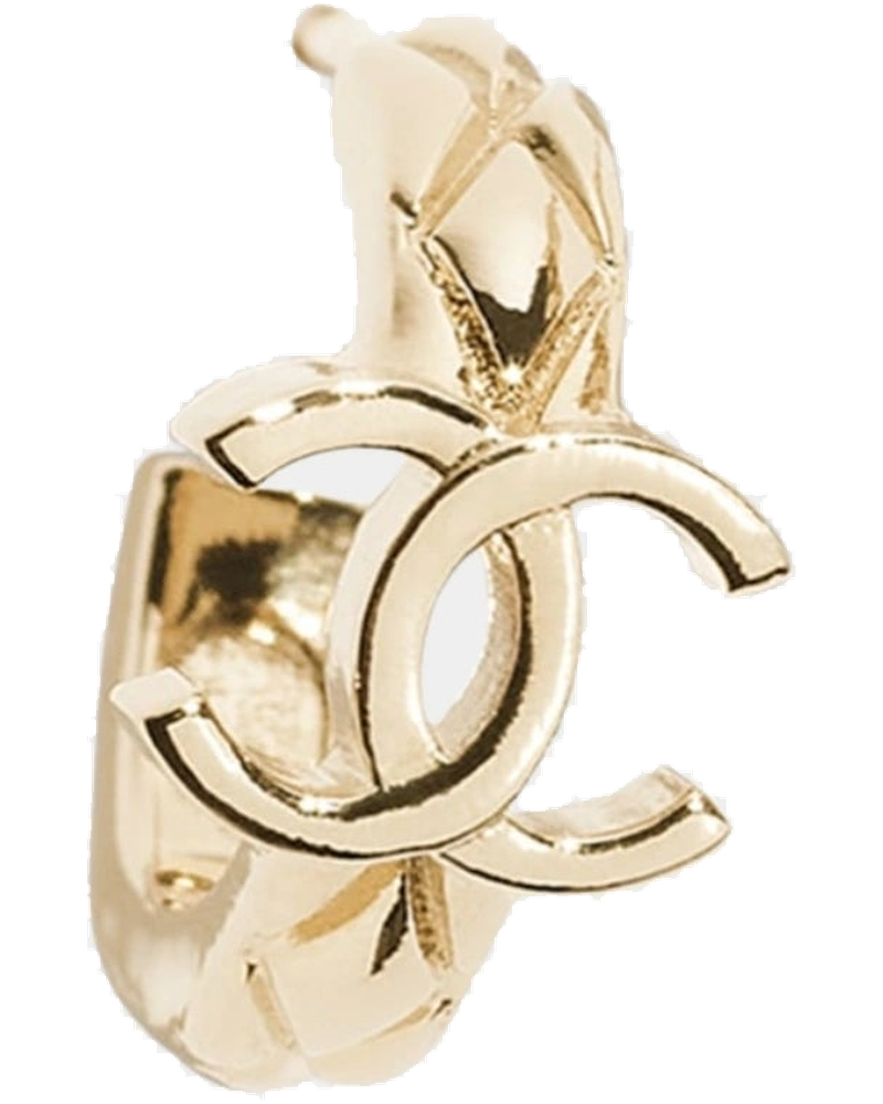 Hoop Earrings With Gold Metal CC Logo Chanel оригінал – Купити в Україні