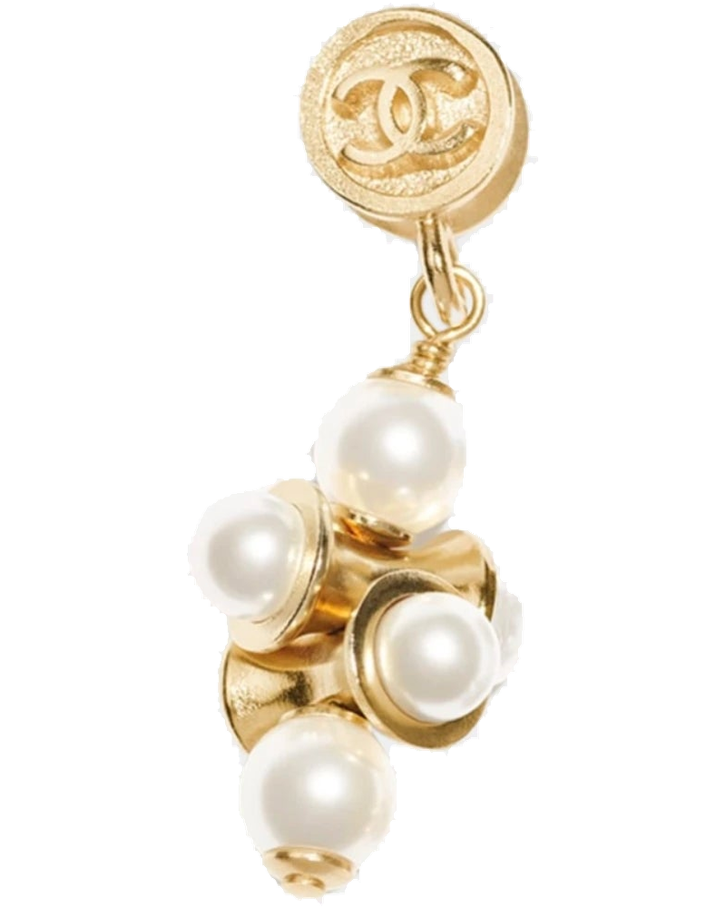 Pendant Earrings In Metal & Glass Pearls Chanel оригінал – Купити в Україні