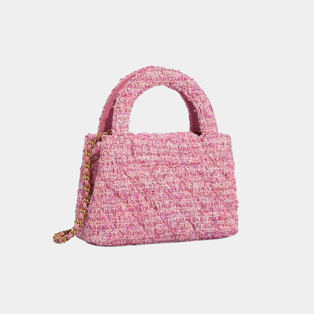 Kelly Medium Tweed Pink Chanel – Гарантія оригінальності – вид ззаду