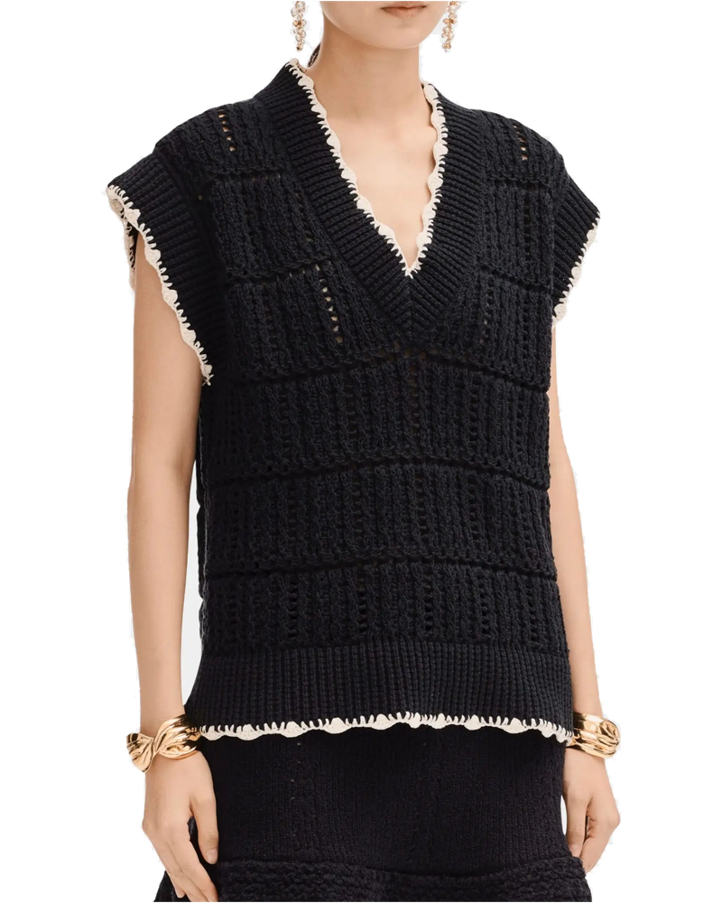 Sweater In Black Cotton Chanel – Гарантія оригінальності