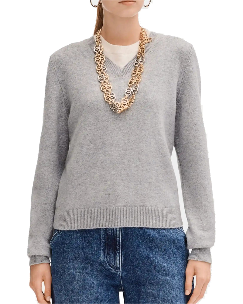 Sweater In Gray Cashmere Chanel – Гарантія оригінальності