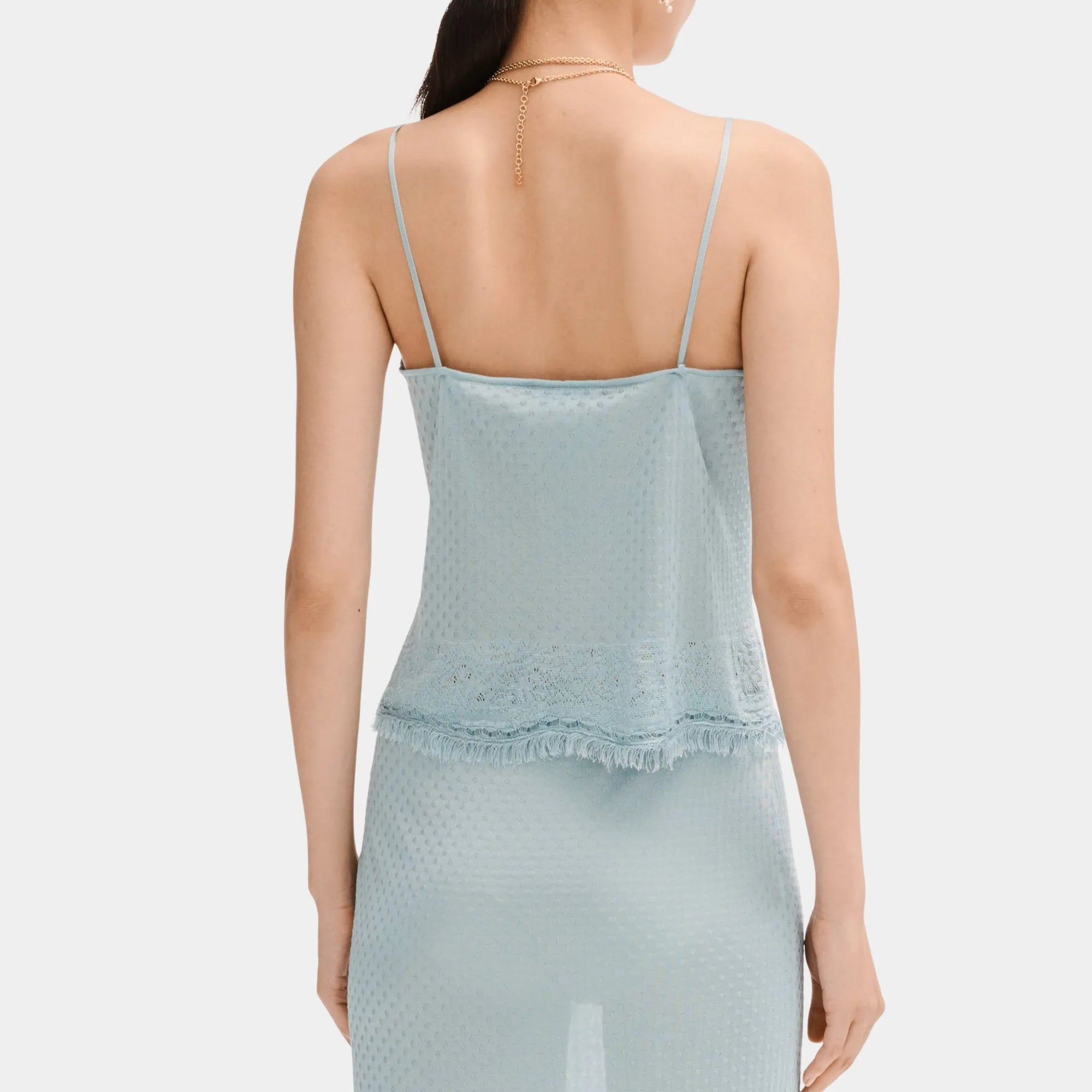 Оригінальна Light Blue Top In Mixed Fibres Chanel – вид ззаду