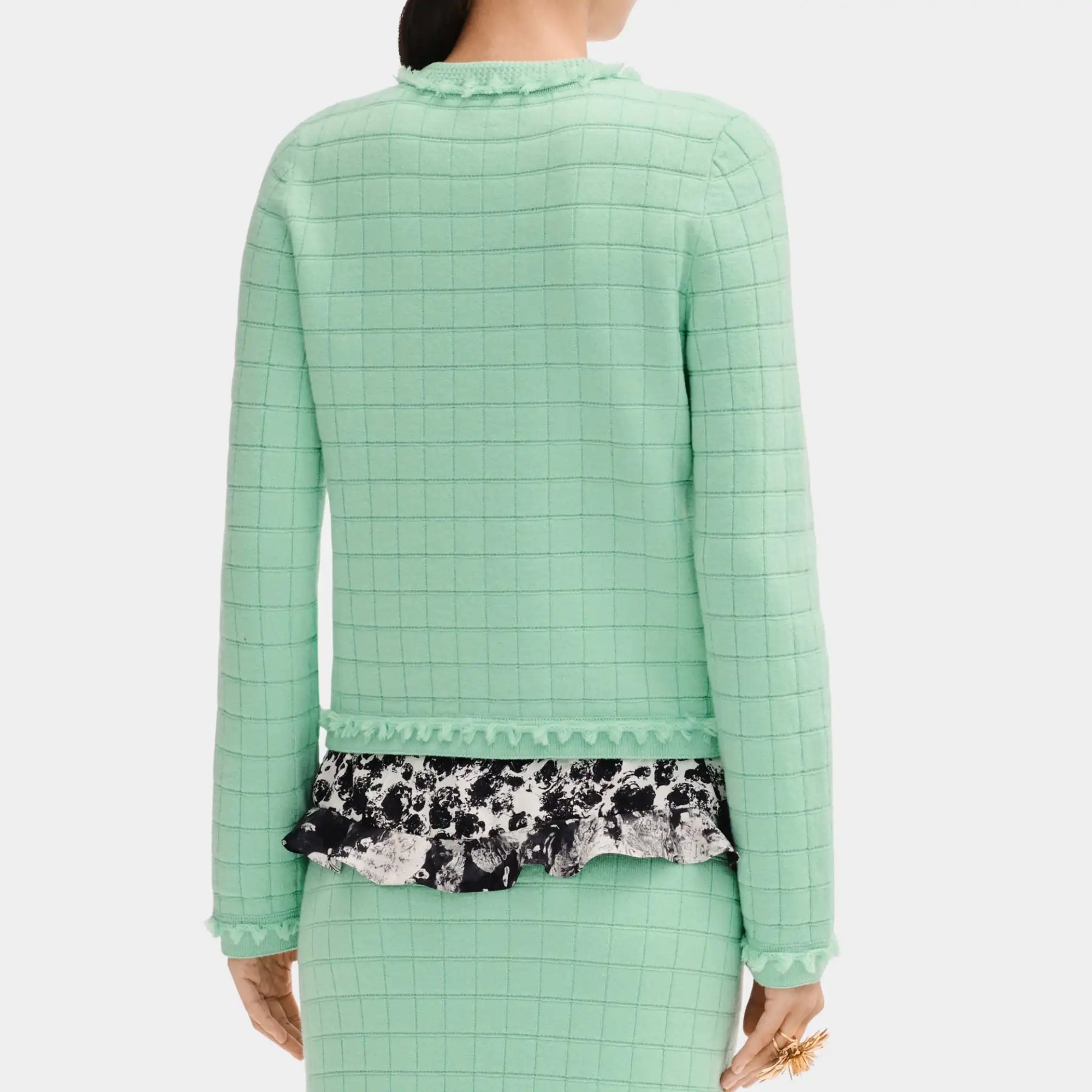 Light Green Jacket In Cashmere Chanel – Гарантія оригінальності – вид ззаду