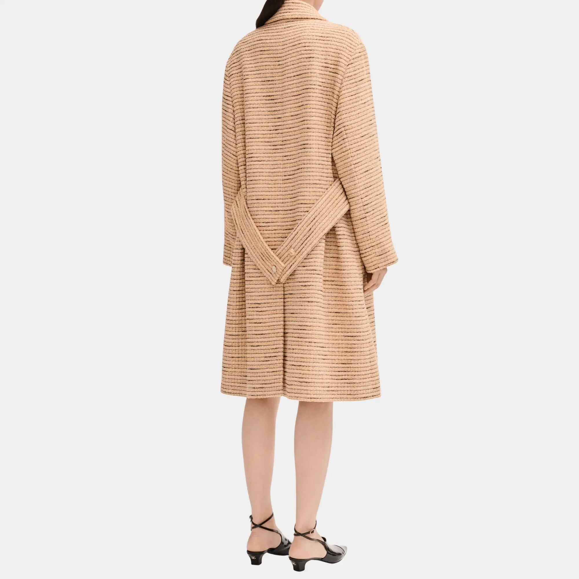 Long Coat In Tweed Chanel – Гарантія оригінальності – вид ззаду
