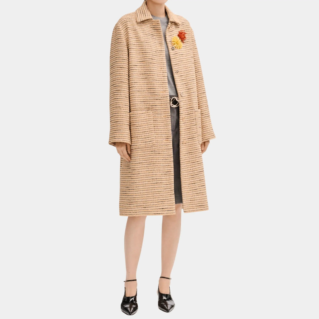 Long Coat In Tweed Chanel – Гарантія оригінальності – боковий вид