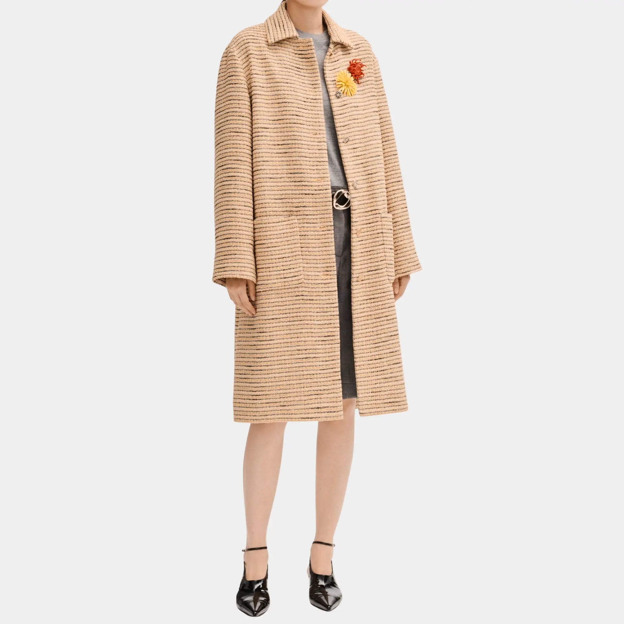 Long Coat In Tweed Chanel – Гарантія оригінальності – боковий вид