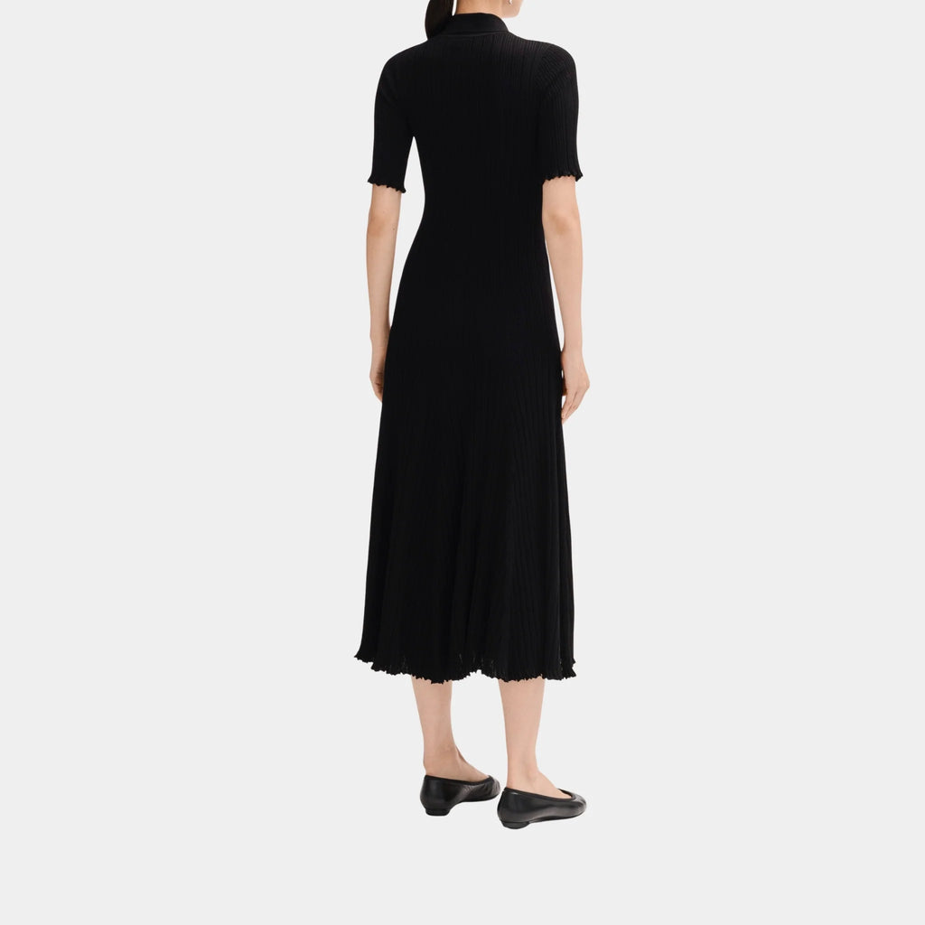 Оригінальна Long Dress In Black Mixed Fibres Chanel – вид ззаду