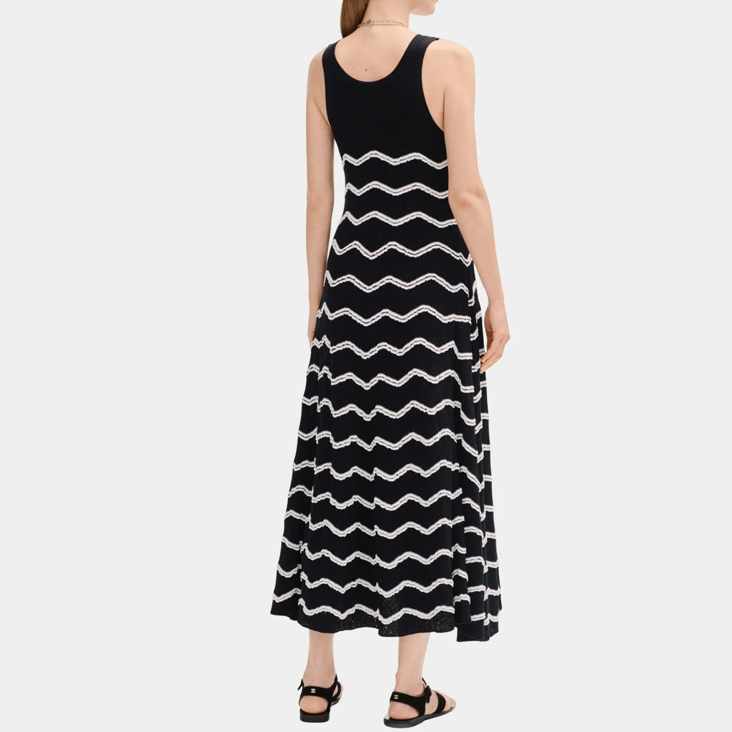 Оригінальна Long Dress In Cotton And Mixed Fibers Chanel – вид ззаду