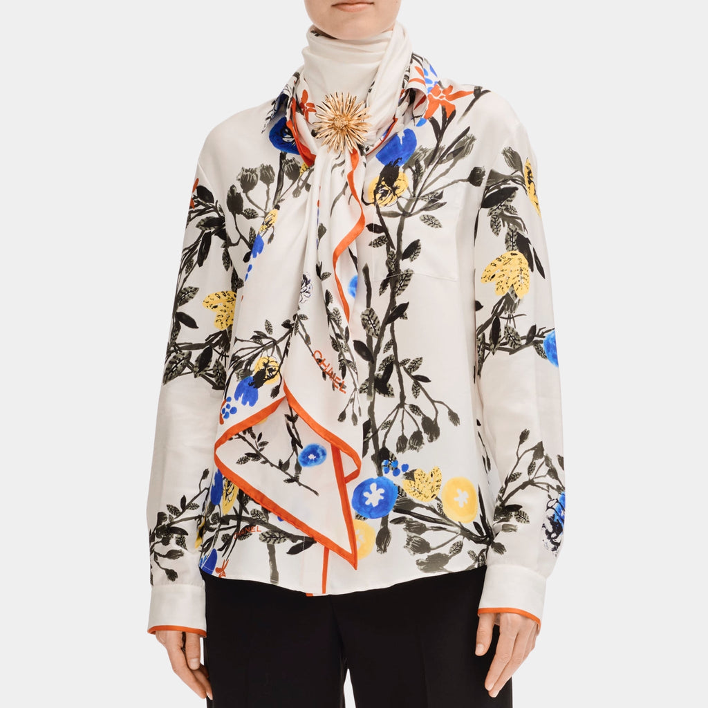 Long Sleeved Shirt In Printed Silk Chanel оригінал – Купити в Україні – боковий вид