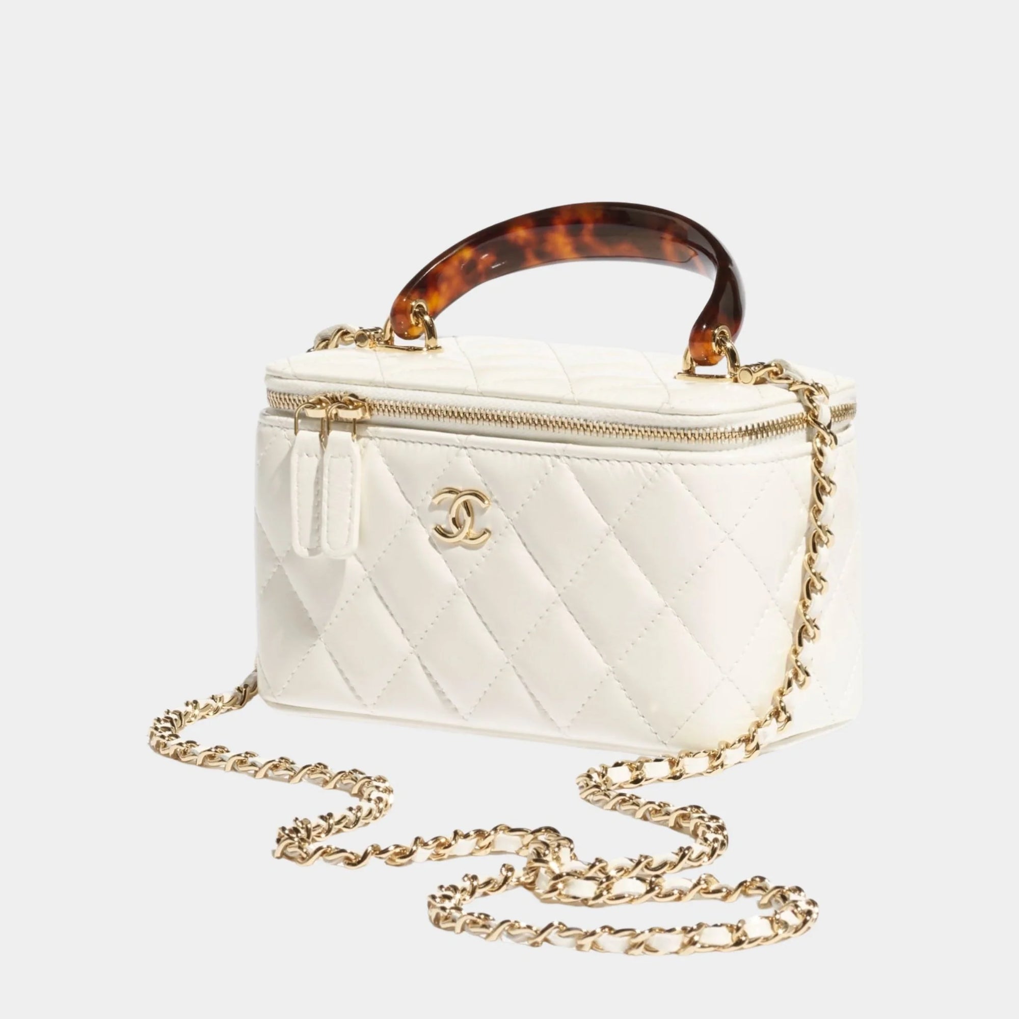 Оригінальна Long Vanity With Chain Lambskin Tortoise Effect Plexi & Gold Tone Metal Chanel – детальний вид