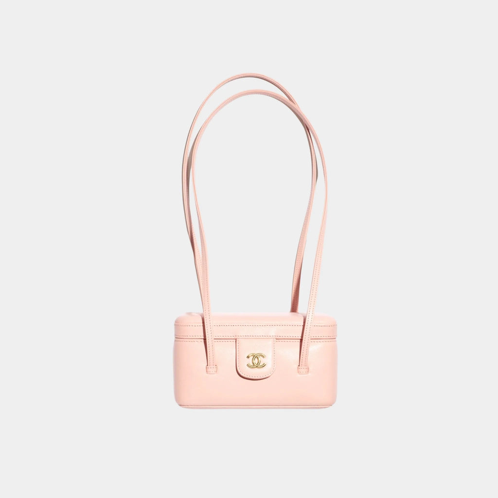 Long Vanity With Leather Strap Grained Shiny Calfskin & Gold Tone Metal Chanel оригінал – Купити в Україні – боковий вид