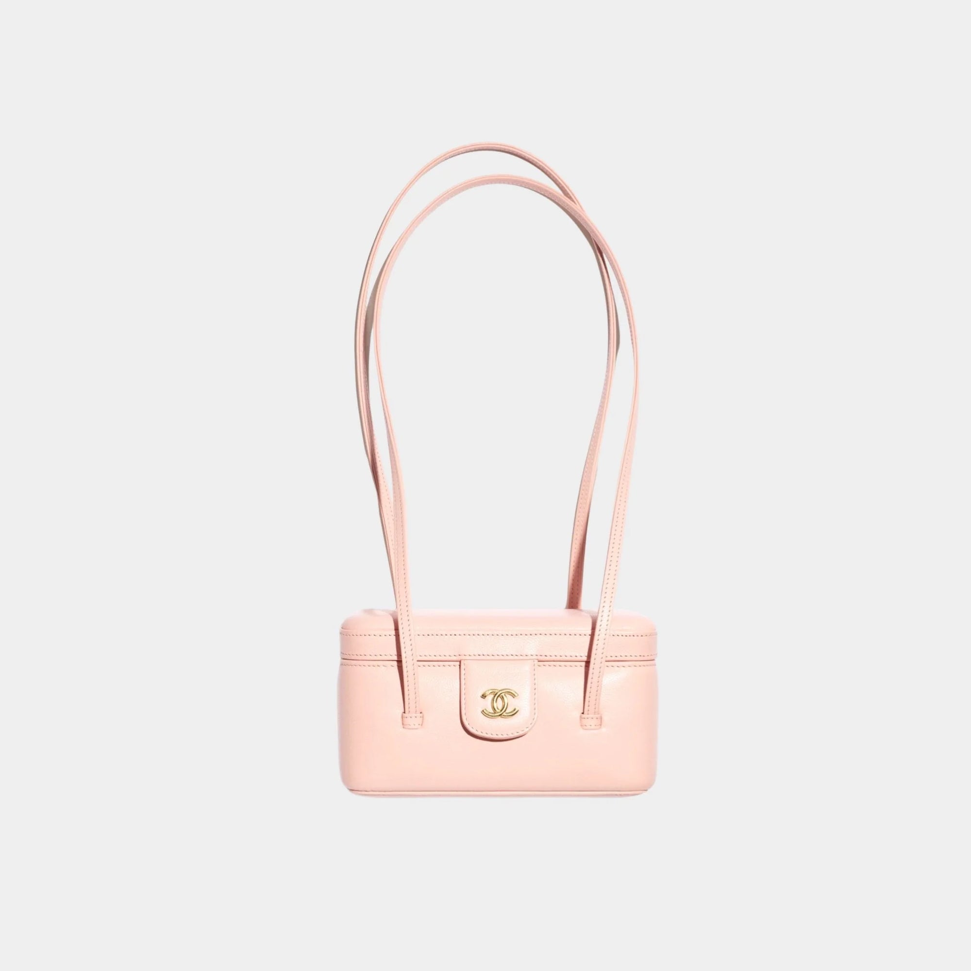 Long Vanity With Leather Strap Grained Shiny Calfskin & Gold Tone Metal Chanel оригінал – Купити в Україні – боковий вид