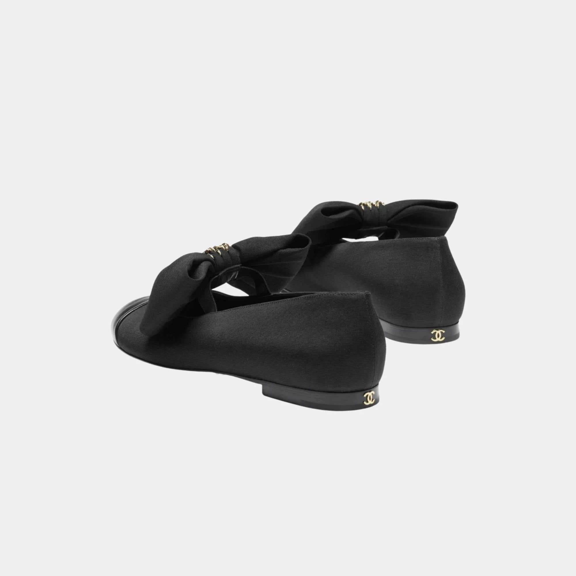 Mary Janes In Grosgrain & Calfskin Chanel – Гарантія оригінальності – детальний вид