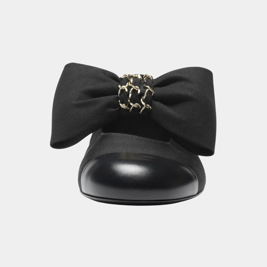 Mary Janes In Grosgrain & Calfskin Chanel – Гарантія оригінальності – вид ззаду