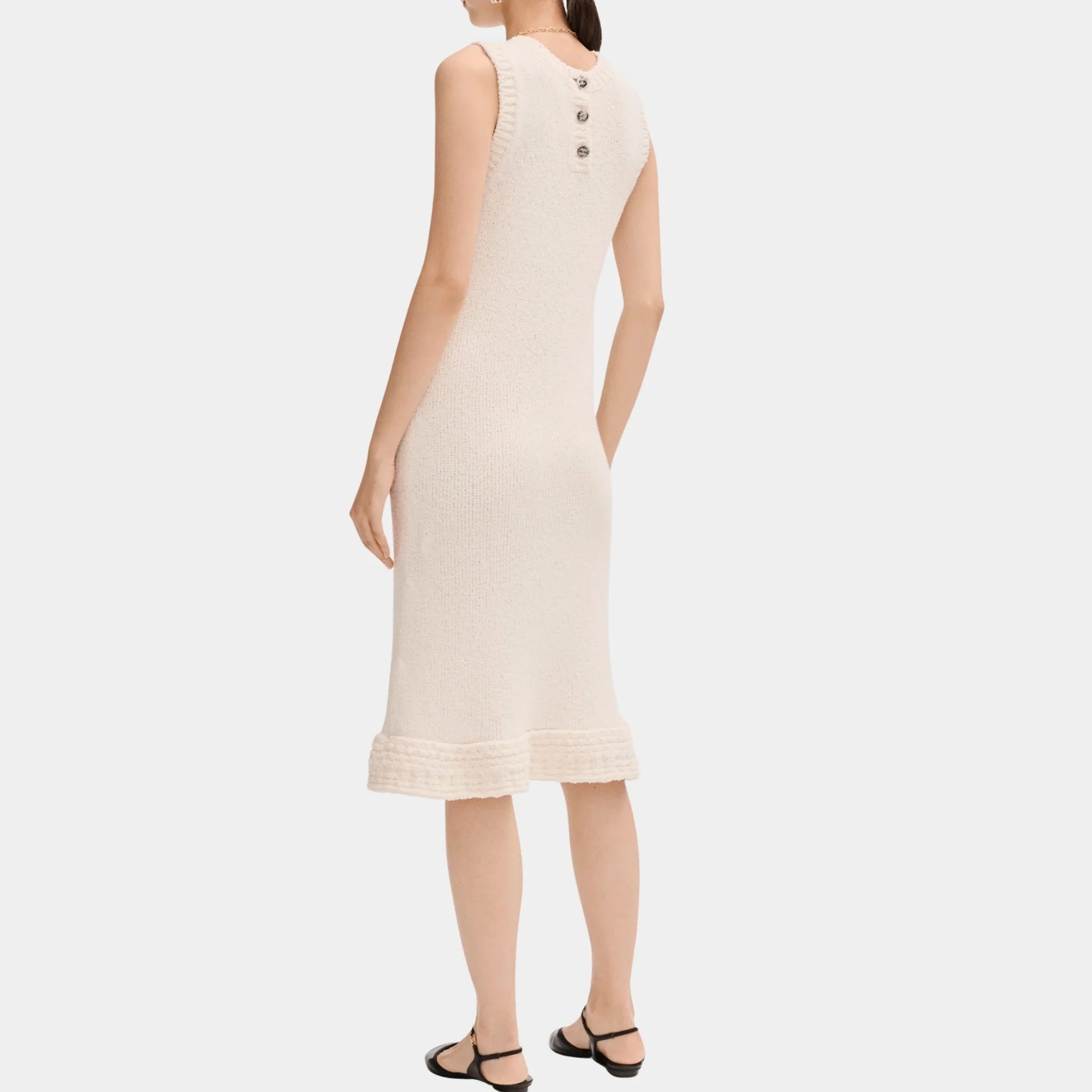 Оригінальна MIDI Dress In Silk Ecru Chanel – вид ззаду
