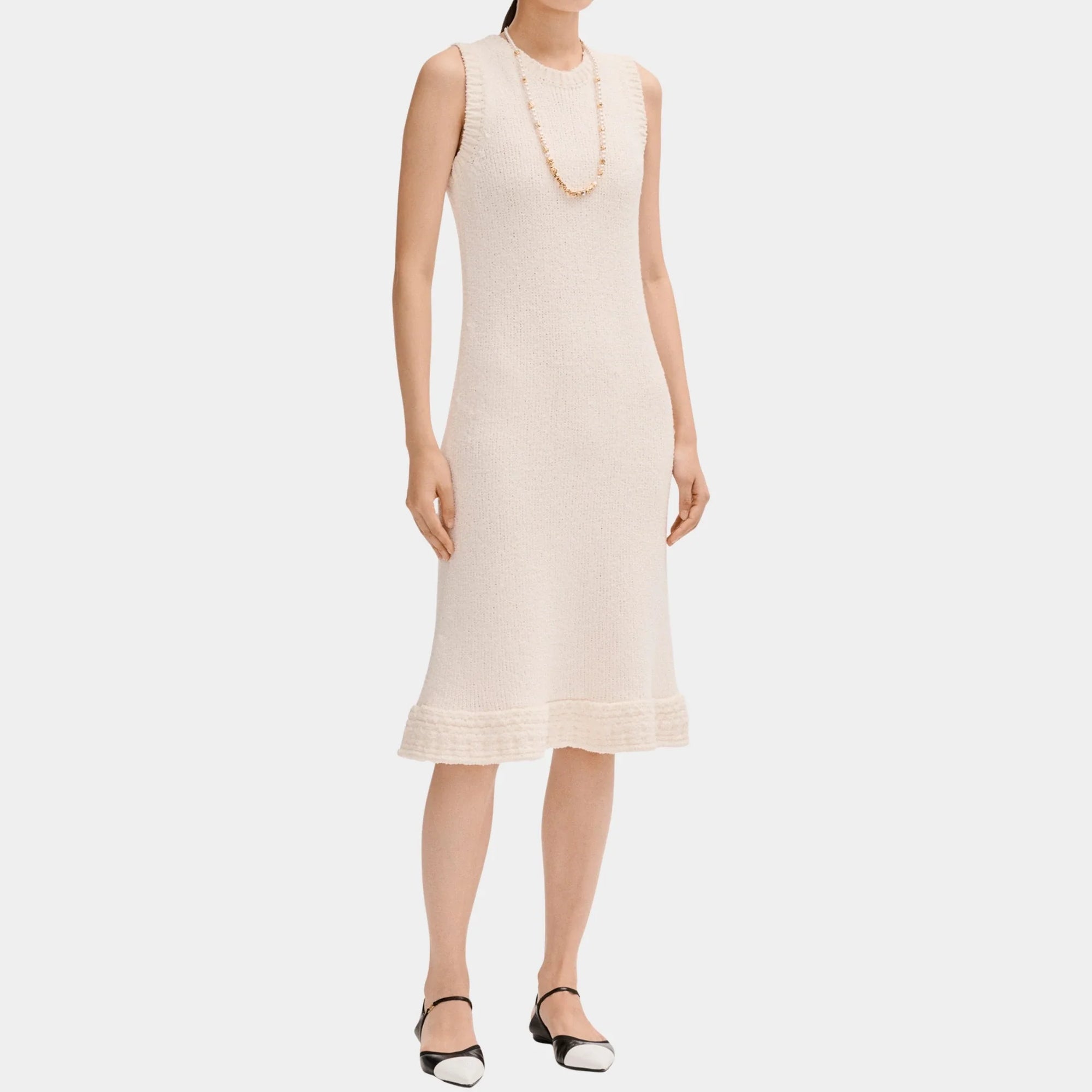 Оригінальна MIDI Dress In Silk Ecru Chanel – боковий вид
